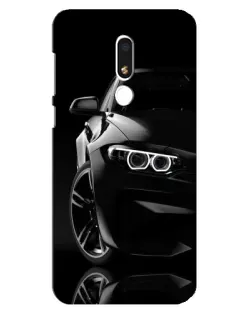 Чохол для Meizu M8 Lite з картинкою «Чорна BMW — профіль»