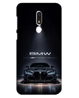 Чохол для Meizu M8 Lite з картинкою «BMW крізь нічне місто»