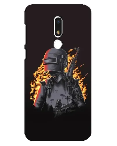 Чехол для Meizu M8 Lite с картинкой «PUBG — огненный силуэт» Чехол для Meizu M8 Lite с картинкой «PUBG — огненный силуэт»