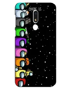 Чехол для Meizu M8 Lite с картинкой «Команда Among Us»