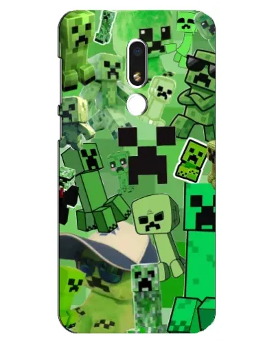 Чехол для Meizu M8 Lite с картинкой «Криперы Minecraft»