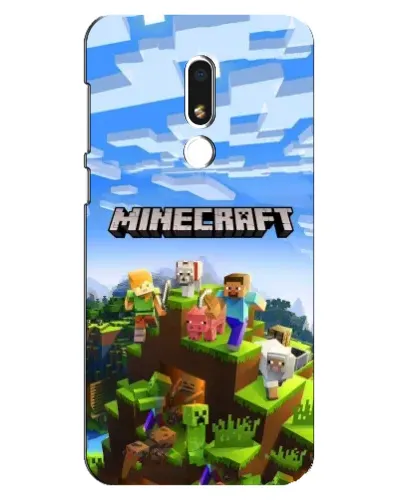 Чехол для Meizu M8 Lite с картинкой «Minecraft классический мир»