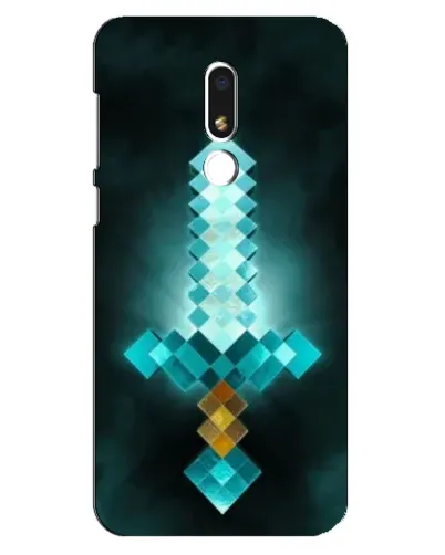 Чехол для Meizu M8 Lite с картинкой «Алмазный меч неон»