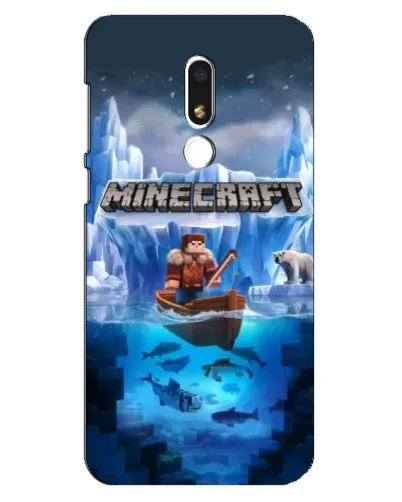 Чехол для Meizu M8 Lite с картинкой «Minecraft ледяной мир»