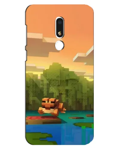 Чехол для Meizu M8 Lite с картинкой «Майнкрафт закат солнца»