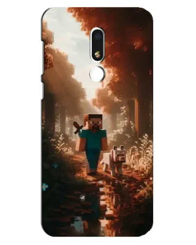 Чехол для Meizu M8 Lite с картинкой «Стив в лесу»