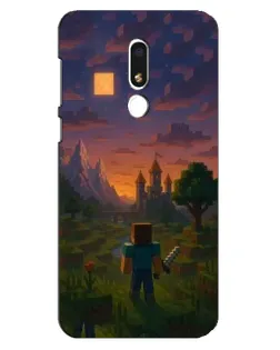 Чехол для Meizu M8 Lite с картинкой «Стив у башни»