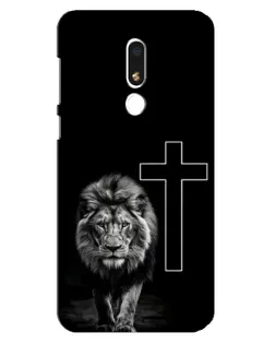 Чохол для Meizu M8 Lite з картинкою «Лев та Хрест»