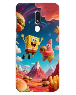 Чехол для Meizu M8 Lite с картинкой «Космический фастфуд»