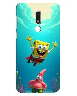 Чехол для Meizu M8 Lite с картинкой «Спанч Боб под водой»