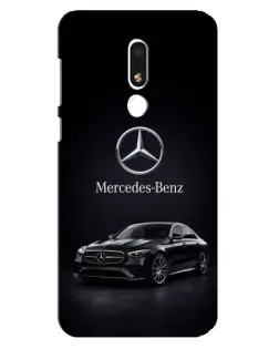 Чехол для Meizu M8 Lite с картинкой «Mercedes — решетка радиатора»