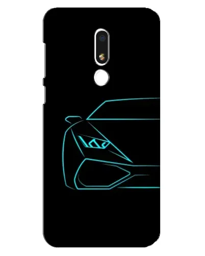 Чехол для Meizu M8 Lite с картинкой «Голубой силуэт Lamborghini» Чехол для Meizu M8 Lite с картинкой «Голубой силуэт Lamborghini»
