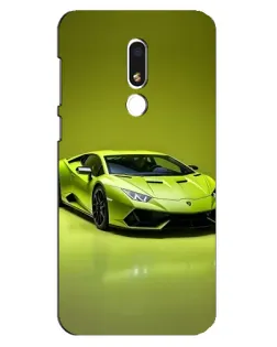 Чохол для Meizu M8 Lite з картинкою «Салатовий Lamborghini Huracan»