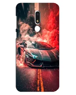 Чохол для Meizu M8 Lite з картинкою «Lamborghini червоний дим»