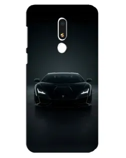 Чохол для Meizu M8 Lite з картинкою «Чорний Lamborghini Aventador»