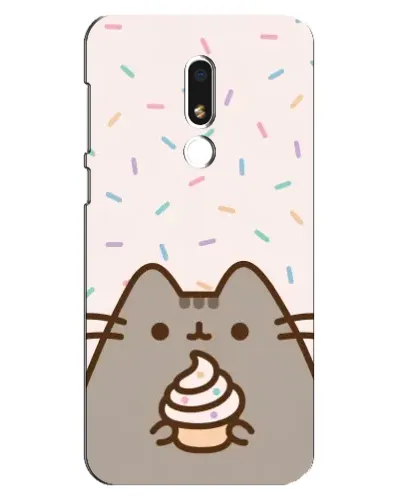 Чехол для Meizu M8 Lite с картинкой «Пушин с кексом»