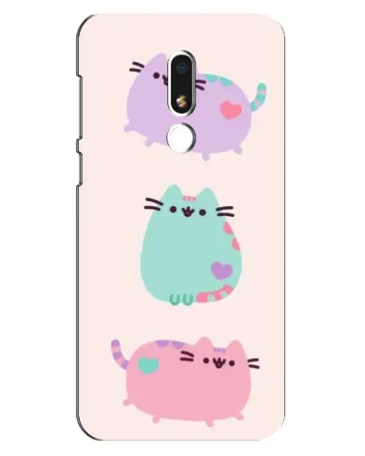 Чехол для Meizu M8 Lite с картинкой «Pusheen трио»