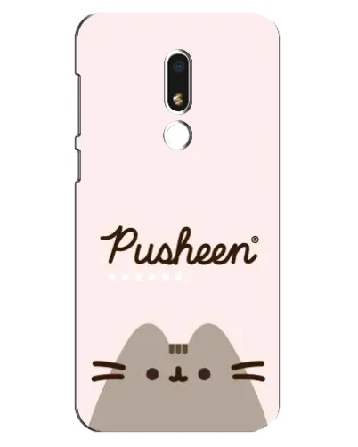 Чехол для Meizu M8 Lite с картинкой «Pusheen логотип»
