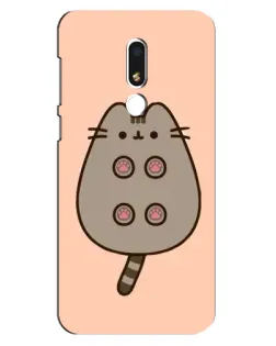 Чехол для Meizu M8 Lite с картинкой «Пушин пузиком кверху»