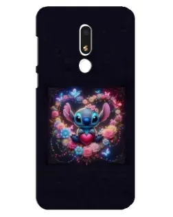 Чохол для Meizu M8 Lite з картинкою «Stitch у квітах»