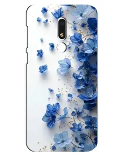 Чехол для Meizu M8 Lite с картинкой «Голубой цветочный каскад»