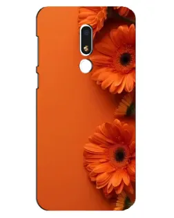 Чехол для Meizu M8 Lite с картинкой «Оранжевые герберы»