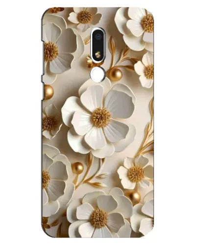Чехол для Meizu M8 Lite с картинкой «Белие бумажние  цвети»