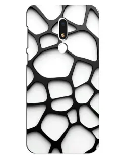Чохол для Meizu M8 Lite з картинкою «Біла об'ємна сітка»