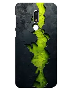 Чохол для Meizu M8 Lite з картинкою «Салатовий розлом скелі»