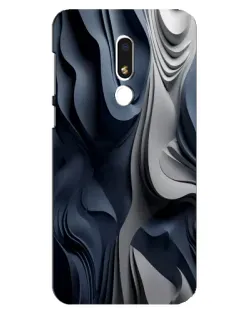 Чохол для Meizu M8 Lite з картинкою «Об'ємні сині складки»