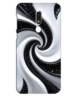 Чохол для Meizu M8 Lite з картинкою «Чорно-біла спіраль»