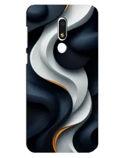 Чохол для Meizu M8 Lite з картинкою «Об'ємні чорно-білі стрічки»