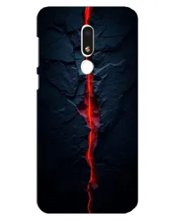 Чехол для Meizu M8 Lite с картинкой «Kрасная лавовая трещина»