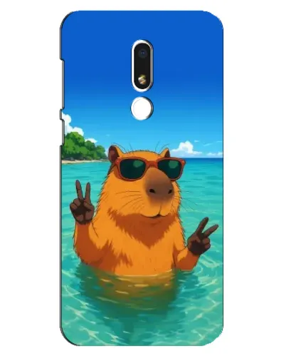 Чехол для Meizu M8 Lite с картинкой «Морская капибара»
