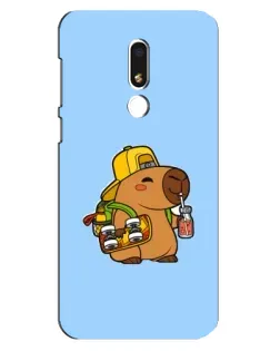 Чохол для Meizu M8 Lite з картинкою «Капібара на скейті»