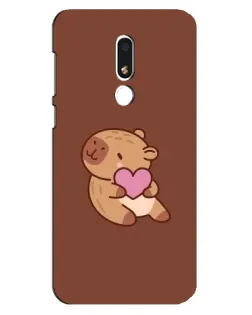 Чохол для Meizu M8 Lite з картинкою «Капібара з серцем»