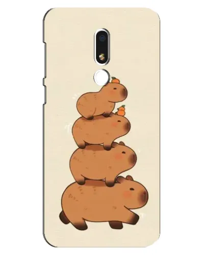 Чехол для Meizu M8 Lite с картинкой «Башня из капибар»