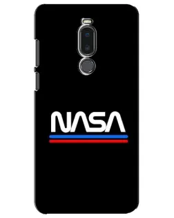 Чохол для Meizu Note 8 з картинкою «NASA — класика Red Blue»