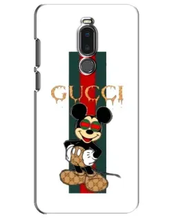 Чохол для Meizu Note 8 з картинкою «Міккі Маус Gucci — смуги»