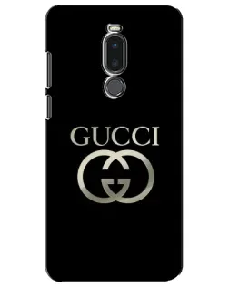 Чохол для Meizu Note 8 з картинкою «Gucci — золото на чорному»