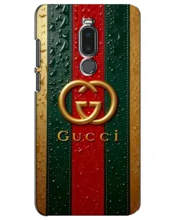 Чохол для Meizu Note 8 з картинкою «Gucci — фірмова смуга та золото»