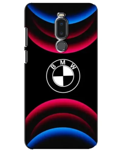 Чехол для Meizu Note 8 с картинкой «Логотип BMW и неоновые дуги»