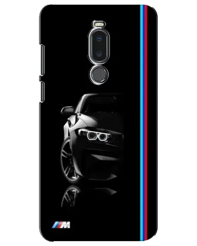 Чехол для Meizu Note 8 с картинкой «Силуэт BMW в темноте»