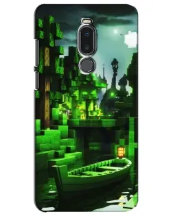 Чохол для Meizu Note 8 з картинкою «Minecraft лісовий пейзаж»
