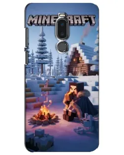 Чохол для Meizu Note 8 з картинкою «Зимовий Minecraft»