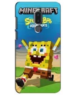 Чохол для Meizu Note 8 з картинкою «Губка Боб Minecraft»