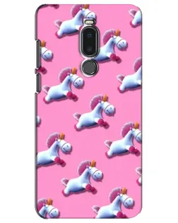 Чехол для Meizu Note 8 с картинкой «Единороги на розовом»