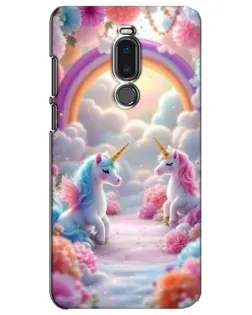 Чехол для Meizu Note 8 с картинкой «Радуга и единороги»