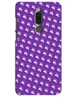 Чехол для Meizu Note 8 с картинкой «Единороги на фиолетовом»