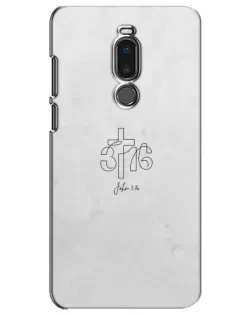 Чехол для Meizu Note 8 с картинкой «Иоанна 3:16 Крест»